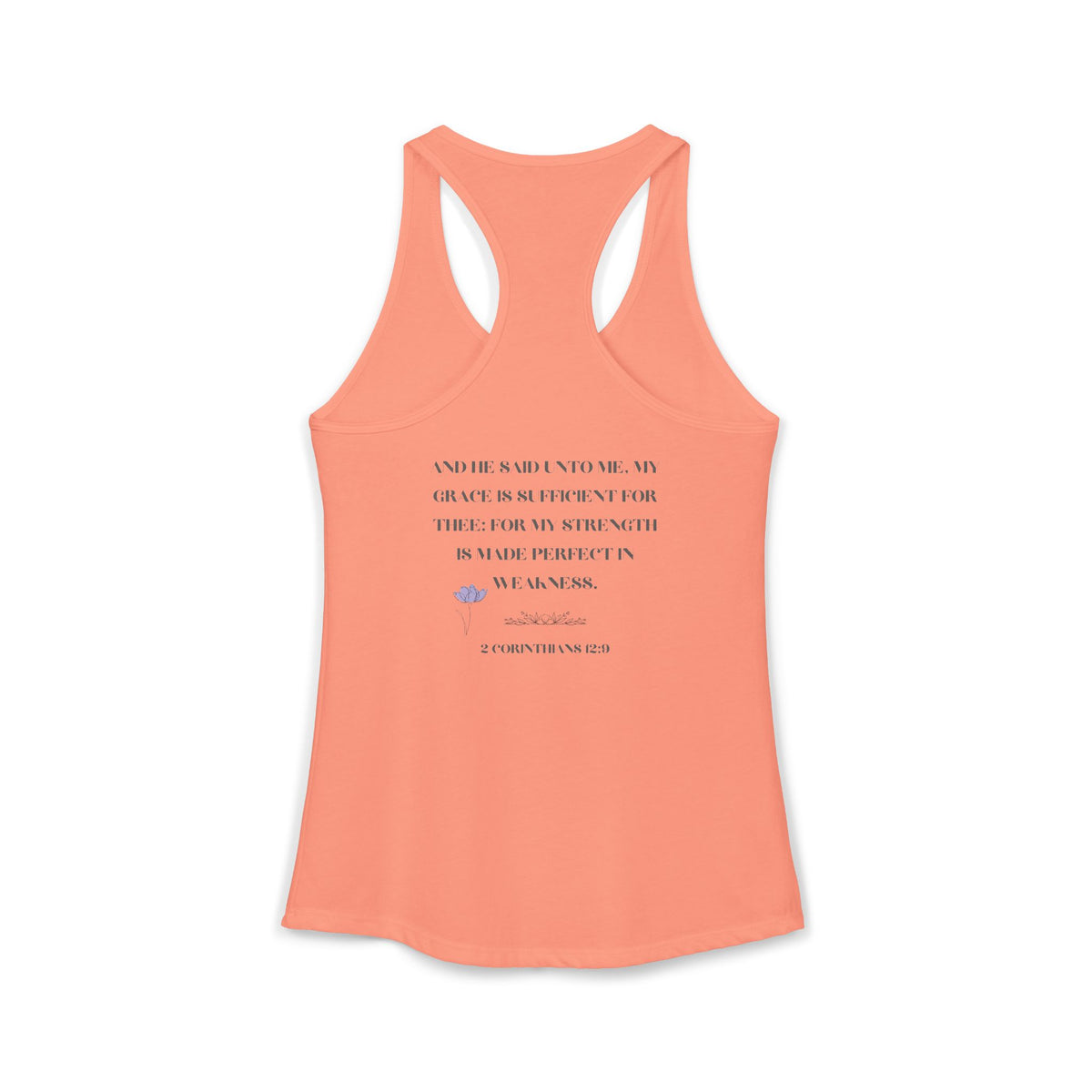 His Grace Is Sufficient 2 Corinthians 12:9 Women’s Christian Tank Top