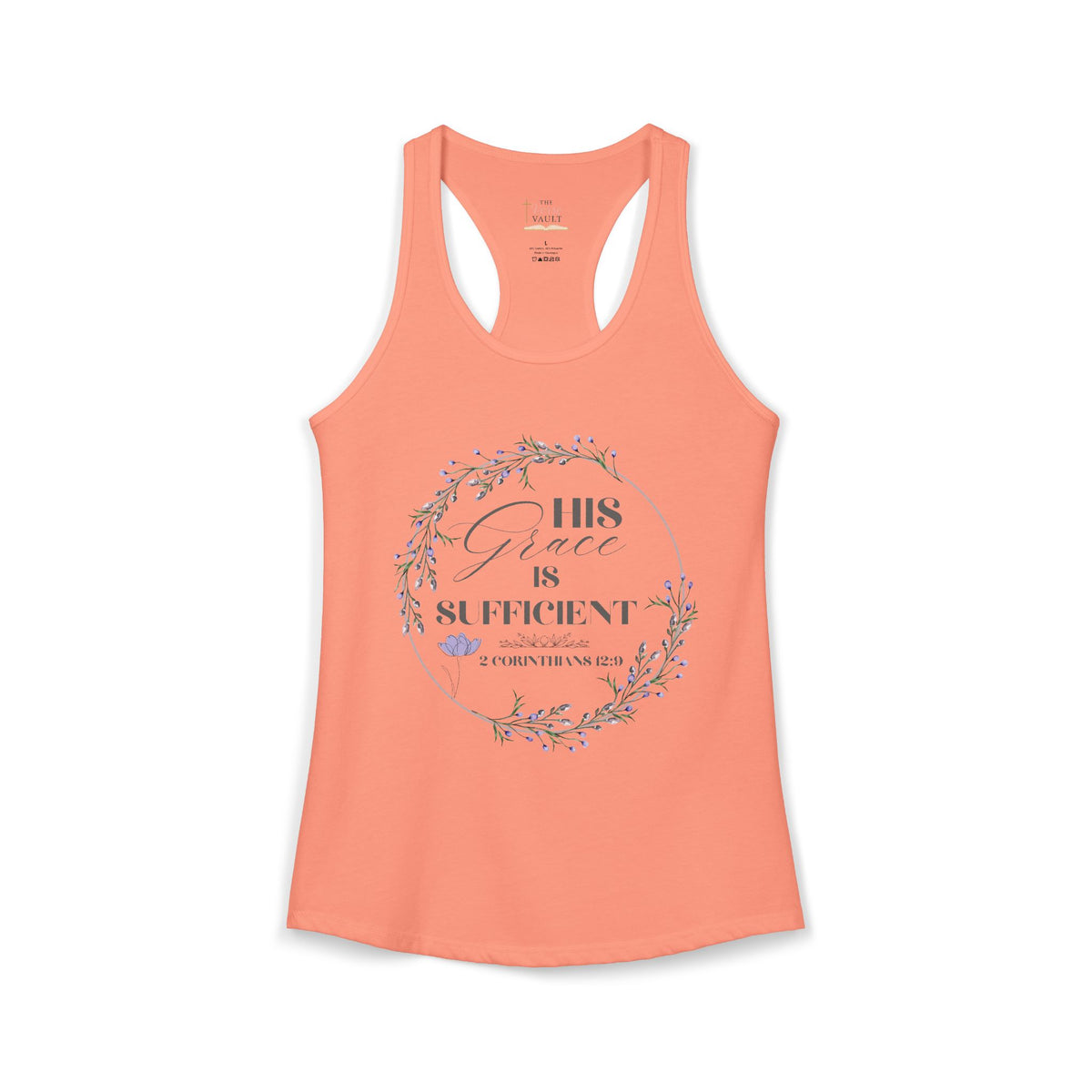 His Grace Is Sufficient 2 Corinthians 12:9 Women’s Christian Tank Top