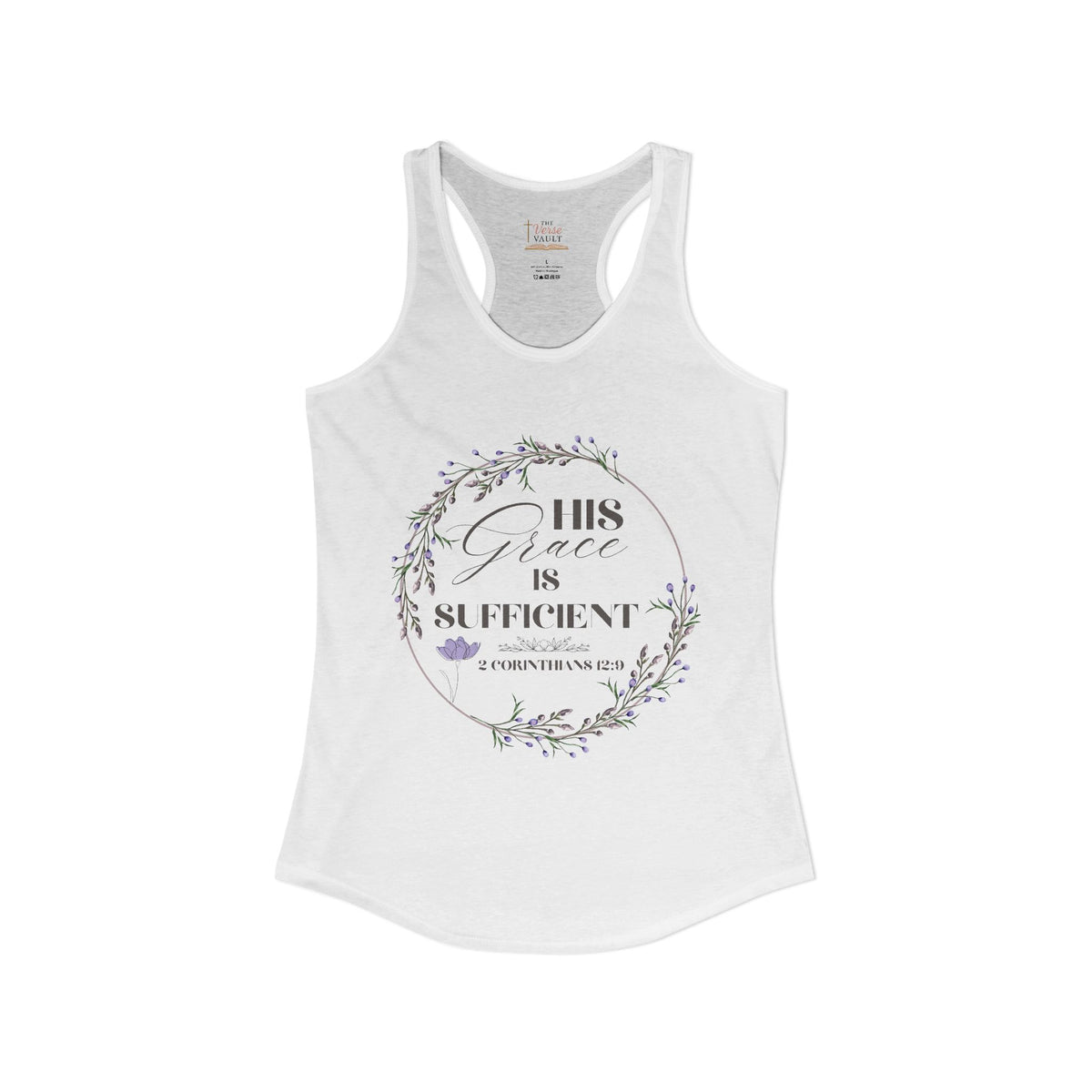 His Grace Is Sufficient 2 Corinthians 12:9 Women’s Christian Tank Top