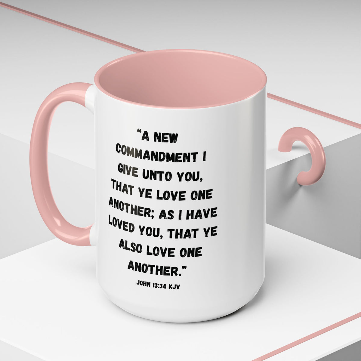 Love Like Jesus Accent Mug | John 13:34 KJV | 11 oz & 15 oz