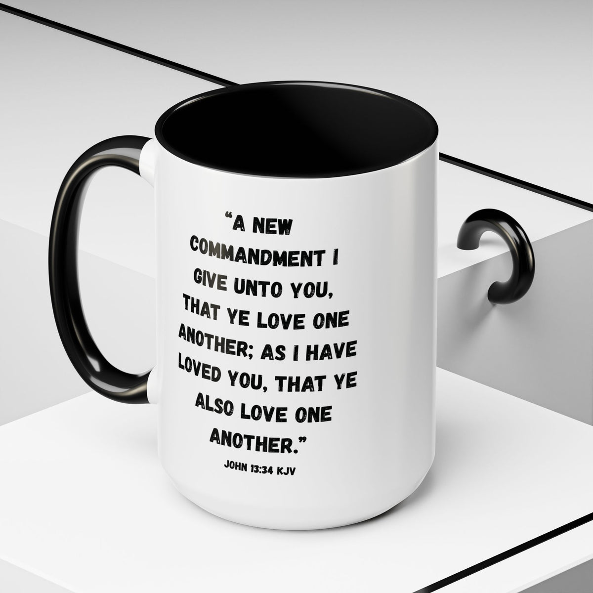 Love Like Jesus Accent Mug | John 13:34 KJV | 11 oz & 15 oz