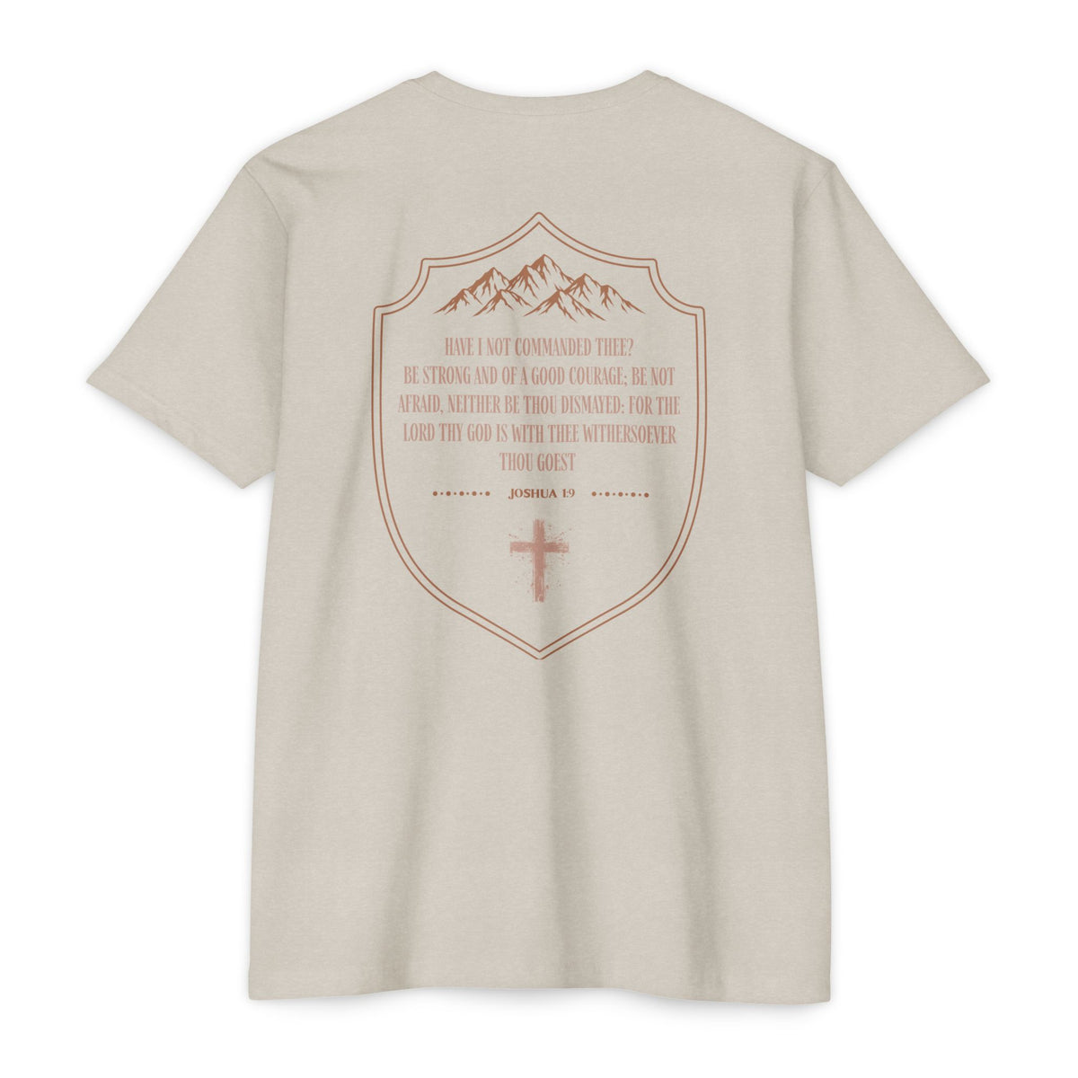 Strong & Courageous Joshua 1:9 Christian T-Shirt