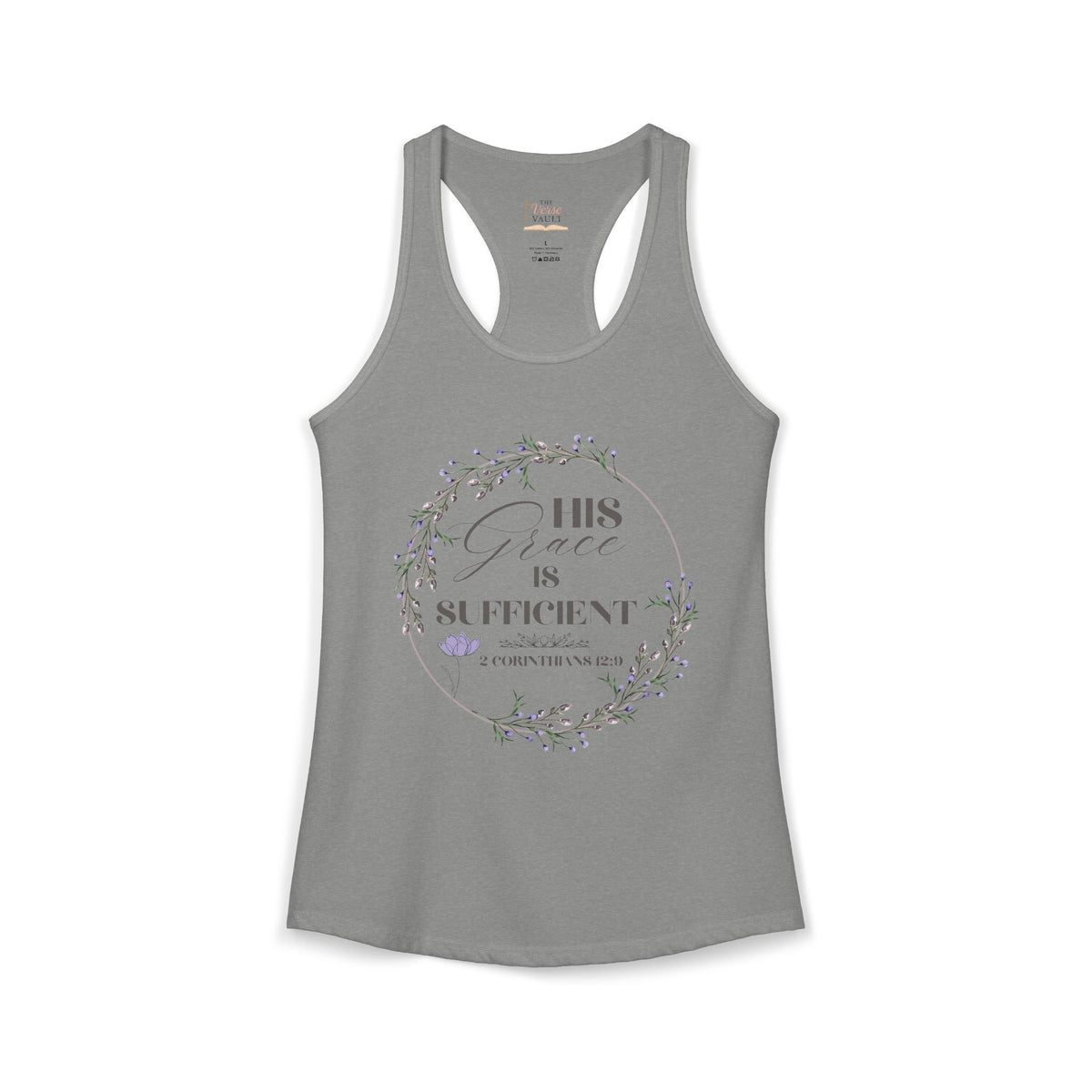 His Grace Is Sufficient 2 Corinthians 12:9 Women’s Christian Tank Top