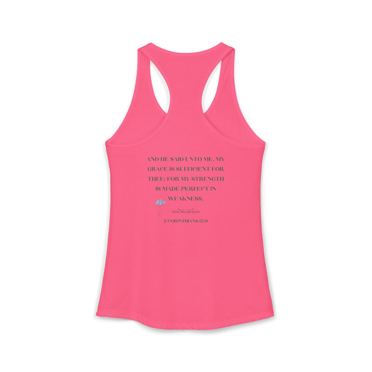 His Grace Is Sufficient 2 Corinthians 12:9 Women’s Christian Tank Top