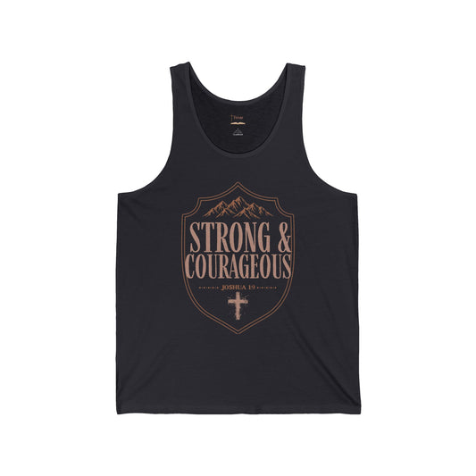 Strong & Courageous Joshua 1:9 Christian Tank Top