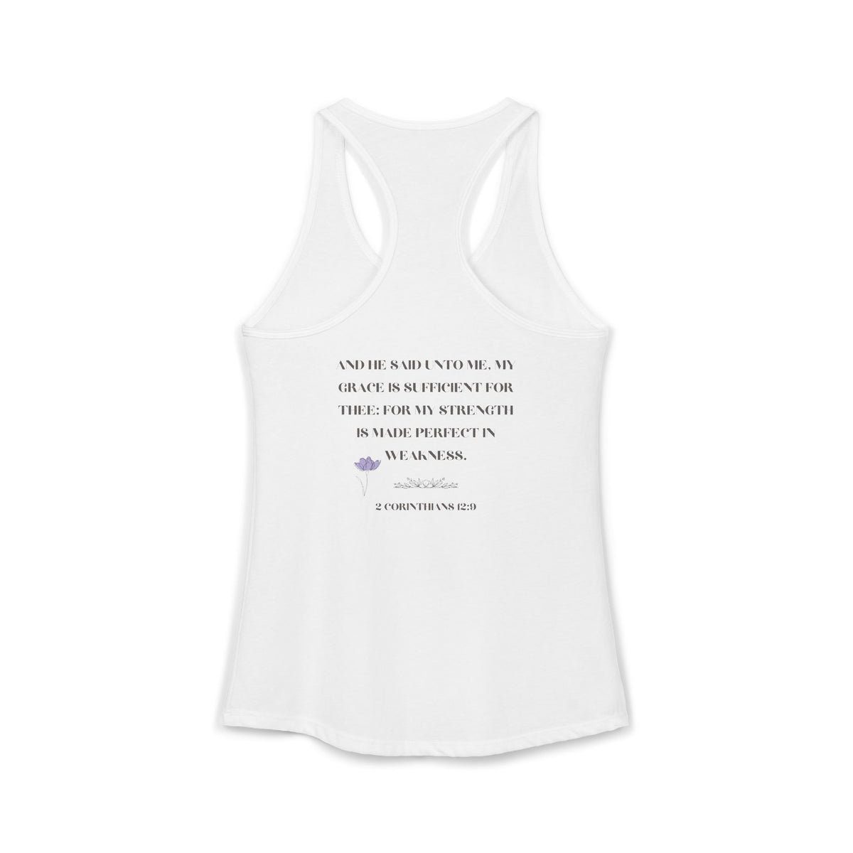 His Grace Is Sufficient 2 Corinthians 12:9 Women’s Christian Tank Top