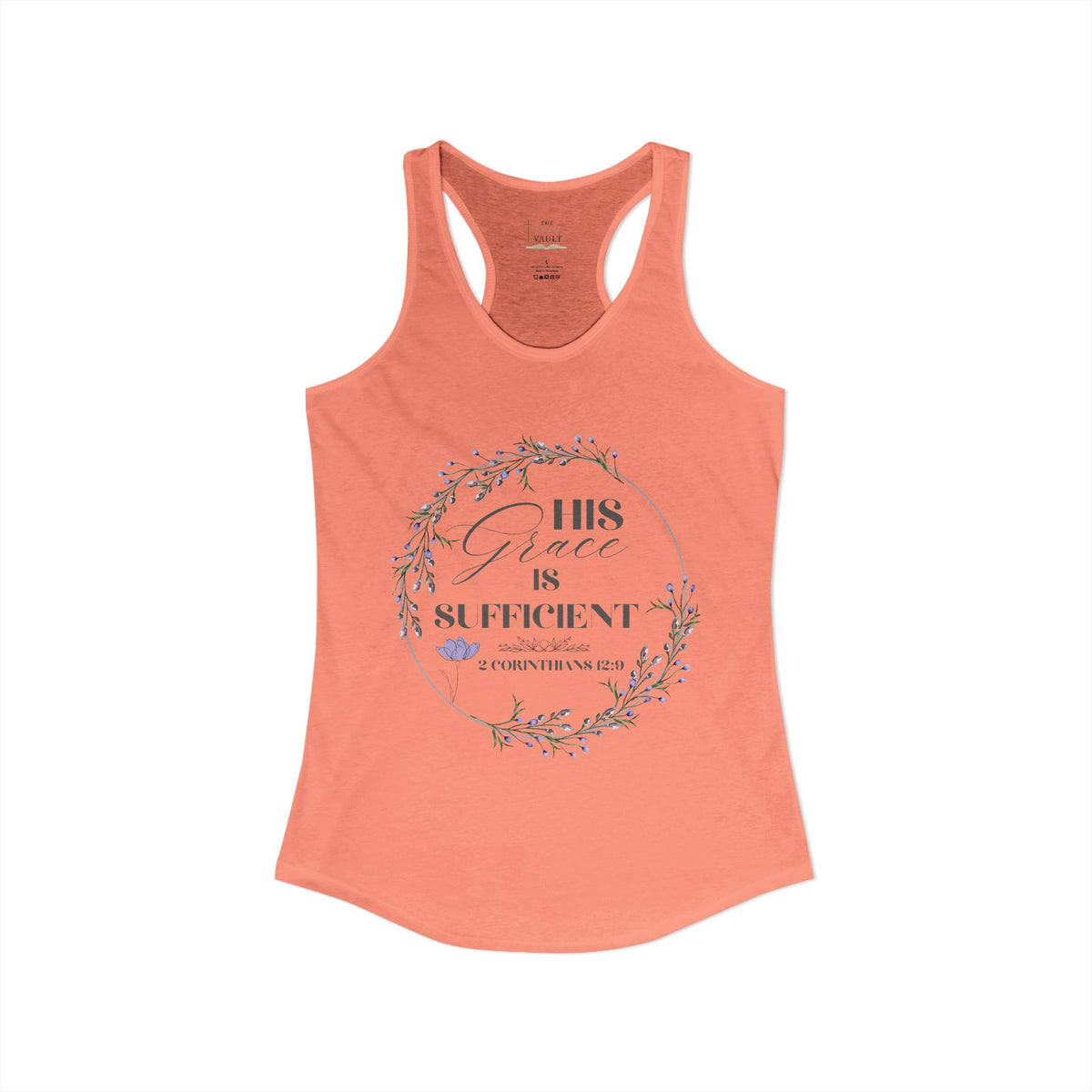 His Grace Is Sufficient 2 Corinthians 12:9 Women’s Christian Tank Top