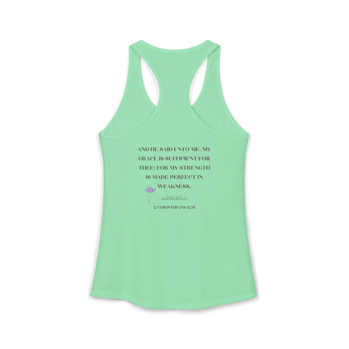 His Grace Is Sufficient 2 Corinthians 12:9 Women’s Christian Tank Top