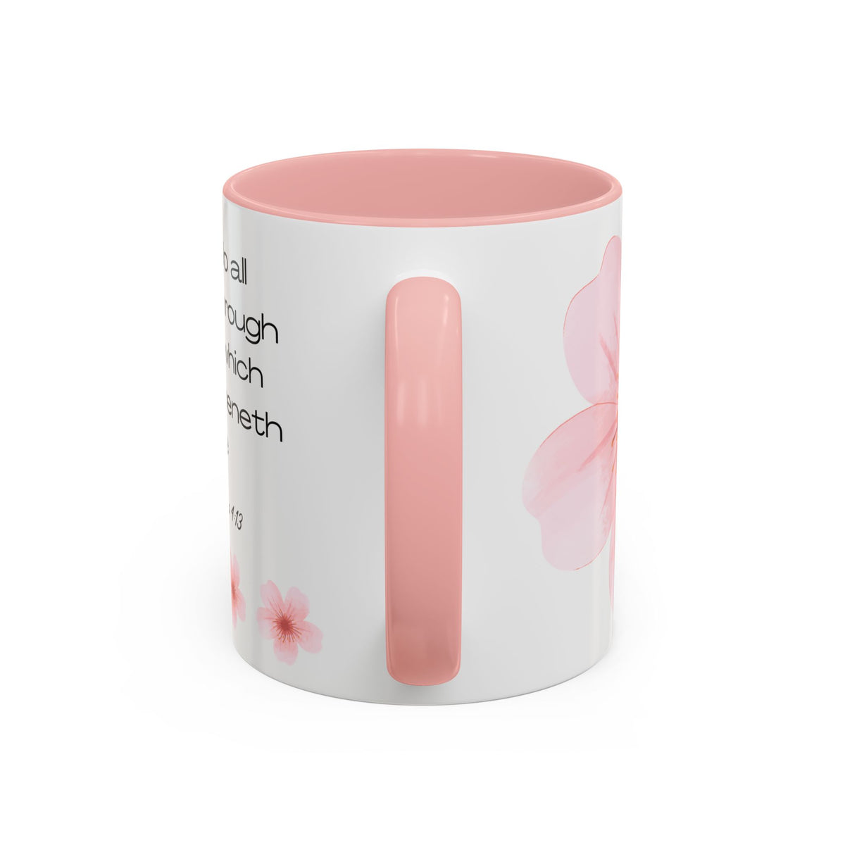 I Can Do All Things Scripture Flower Mug Philippians 4:13